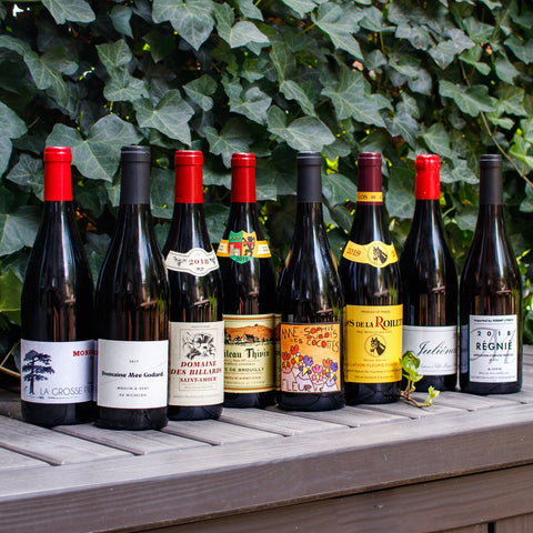 Beaujolais Natural Wine bottles