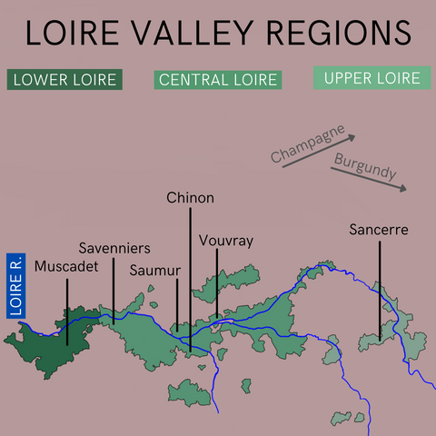 map of loire valley regions