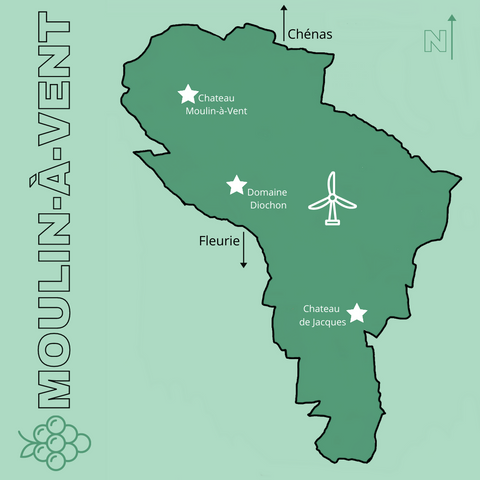 map of moulin-a-vent cru beaujolais