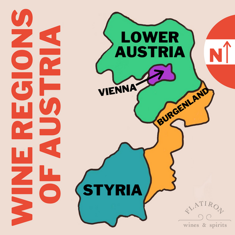 Wine Regions of Austria Map