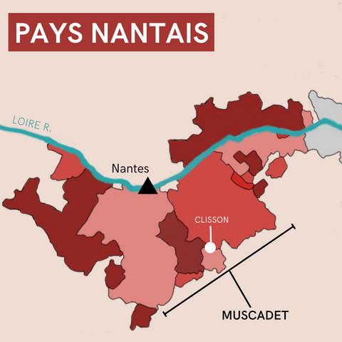 map of muscadet pays nantais