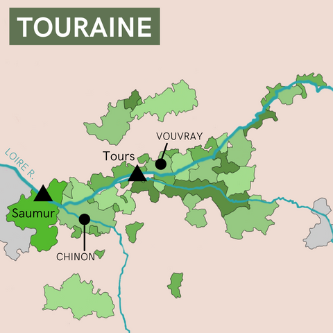 Map of Touraine loire