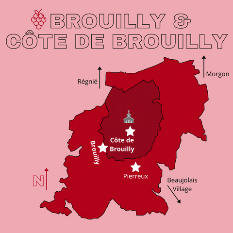 brouilly and cote de brouilly map cru beaujolais