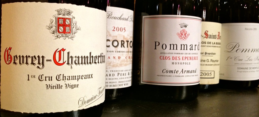 Rare and mature bottles of Burgundy