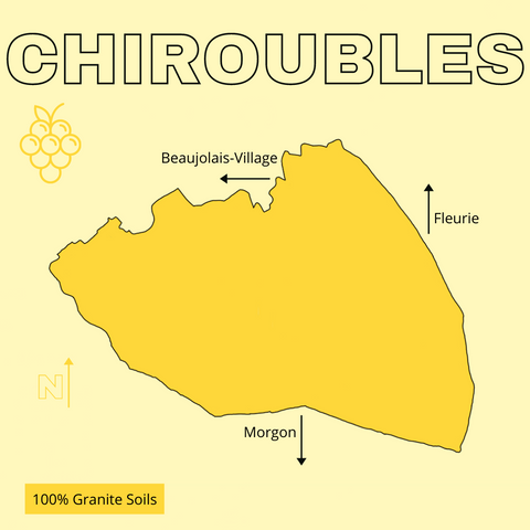 map chiroubles cru beaujolais granite