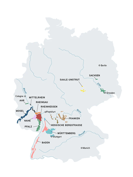 Germany wine region map