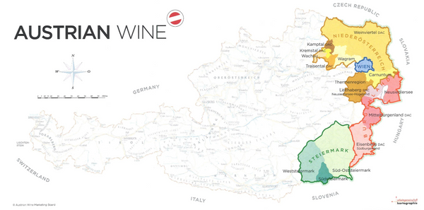 Map of Austrian Wine