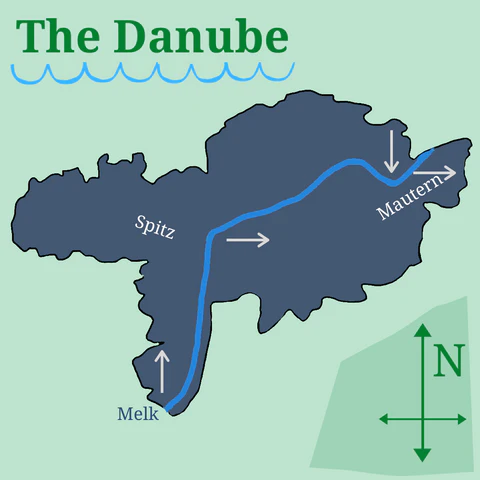 Map of the danube