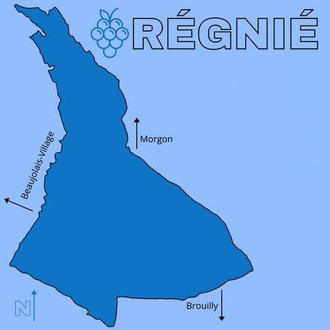 Regnie map cru beaujolais