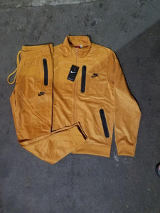 tan nike sweatsuit