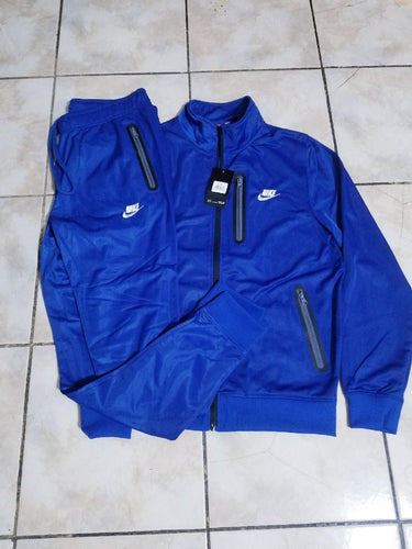 all blue nike sweatsuit