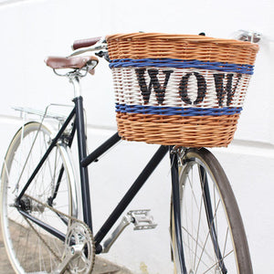 wicker front bike basket