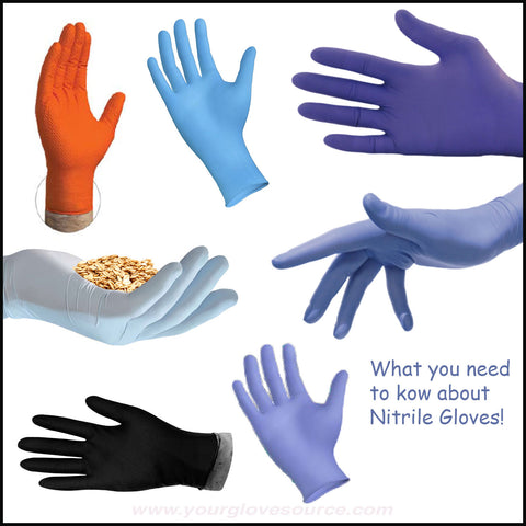 Color Variations of Nitrile Gloves