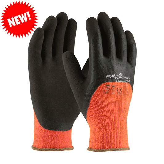 Ice Gripster® Three-Quarter Foam Rubber Coated Palm Hi-Vis Low Temp Gloves  with Cut Abrasion Puncture Dozen 338INT