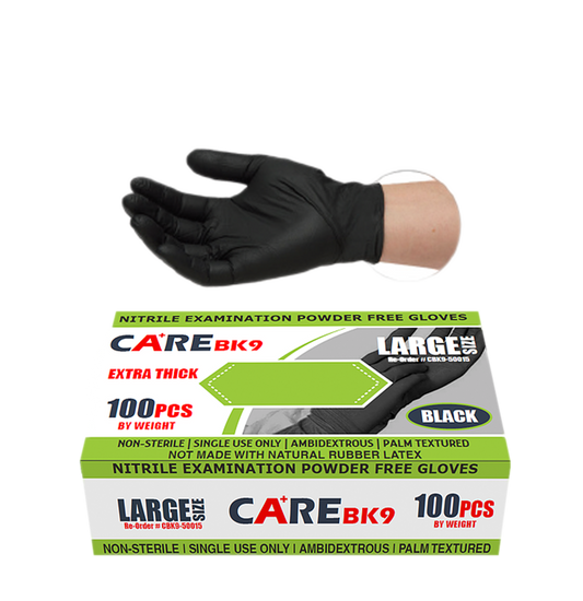 Ammex GPNB46100 GlovePlus Powder Free Nitrile Gloves [Black] [Large] (100  ct)