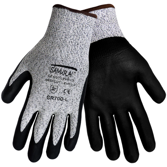 CR18NFT Hi-Vis Cut Resistant Nitrile Grip Glove, ANSI 2 –