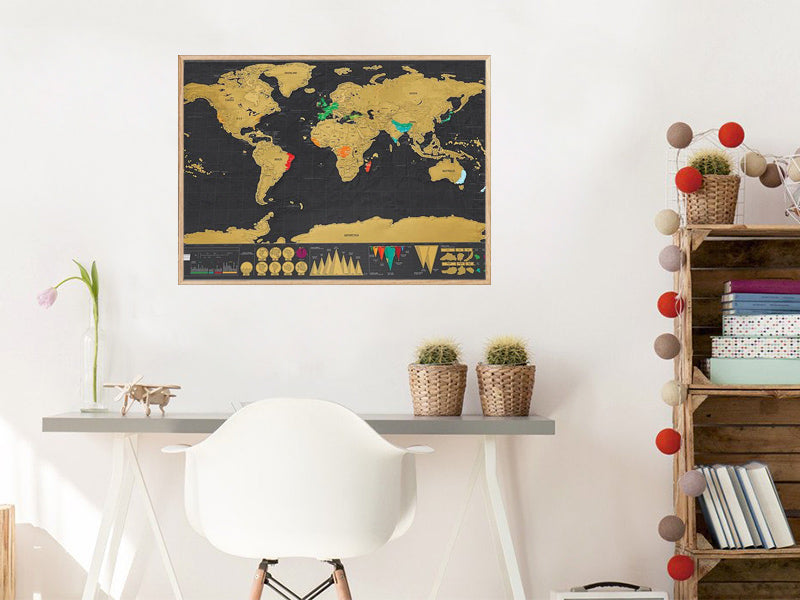 Carte Du Monde A Gratter Parcourez Vos Voyages Depuis Votre Salon