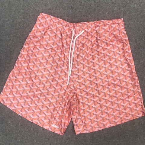 Louis Vuitton Mesh Accent Mini Shorts Rio Red. Size L0