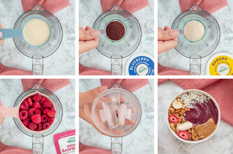 Smoothie bowl recipe steps