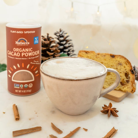 Recipe Hot Chocolate with Natierra Organic Cacao Powder