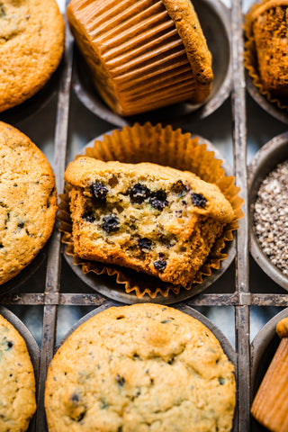 Organic freeze-dried blueberry muffins