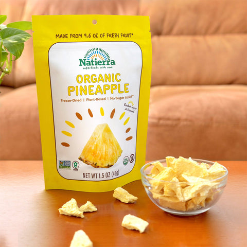 Freeze-dried organic pineapple