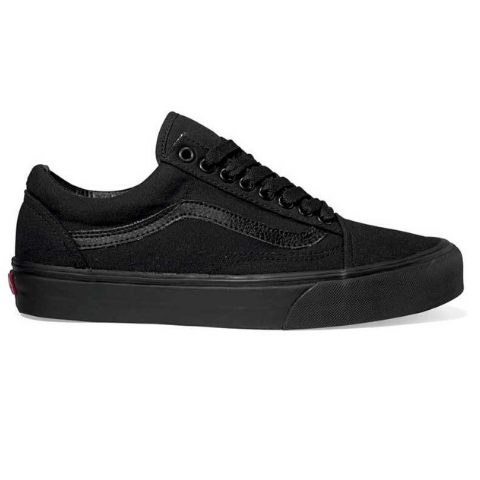 vans all black com branco