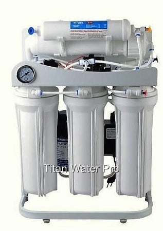 Ro Reverse Osmosis Water Filter 5 Stage System 500 Gpd Booster Pump Titan Water Pro