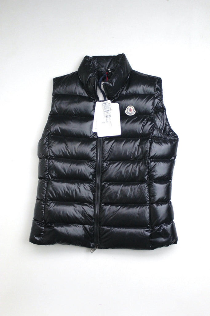 moncler ghany short shiny nylon down vest