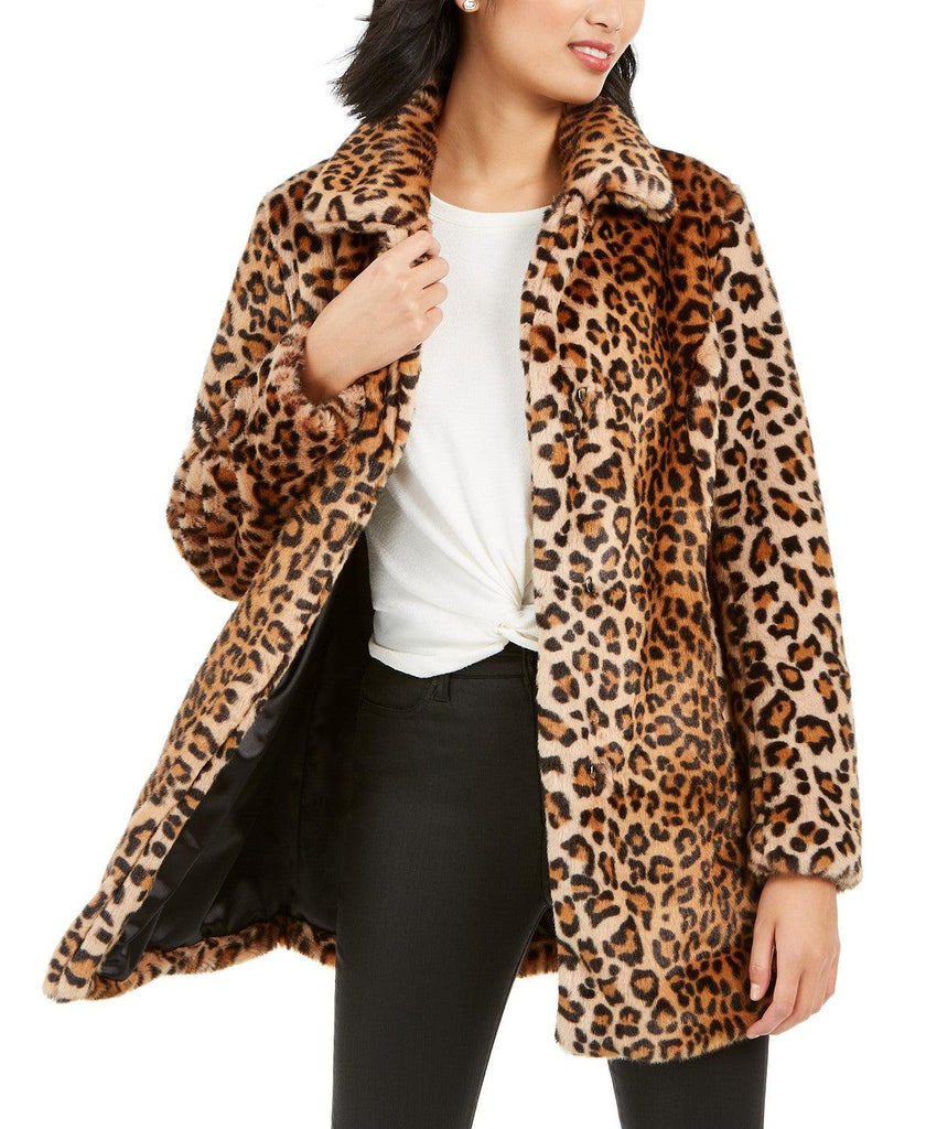 anne klein leopard print coat