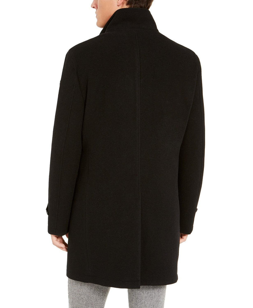 $495 Calvin Klein Men's Slim-Fit Heated Overcoat Coat 36S Black