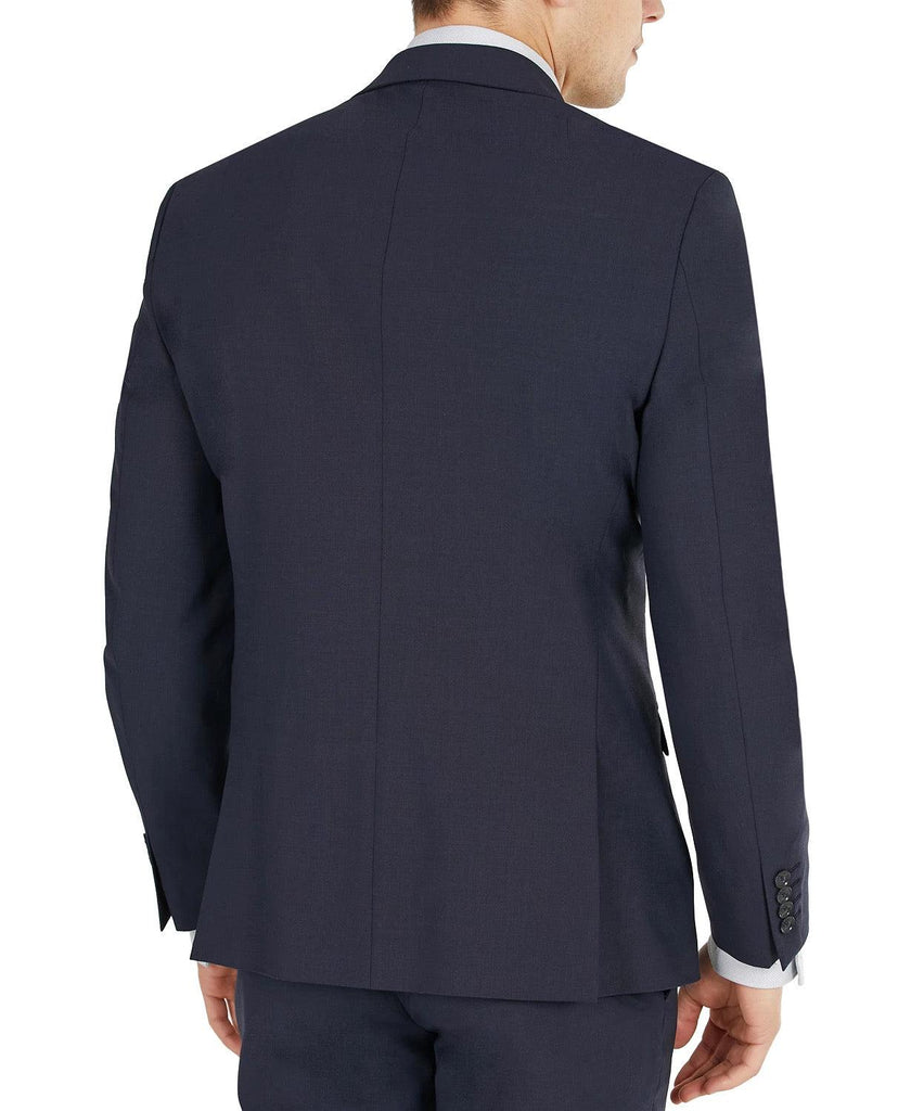 Bar III Men's Slim-Fit Solid Wool Suit Jacket 46R Navy Blue / 2 Button