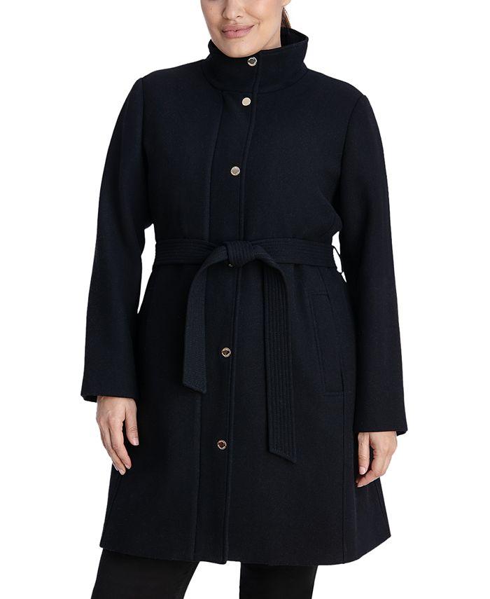 Michael Kors Women's Plus Size Belted Walker Zip Coat 1X Black Wool –  Bristol Apparel Co