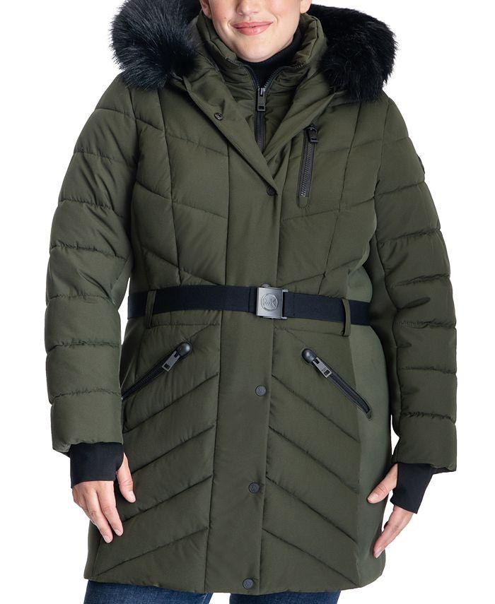 MICHAEL KORS Plus Size Faux-Fur-Trim Puffer Coat 2X Olive Green – Bristol  Apparel Co