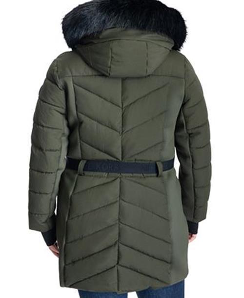 MICHAEL KORS Plus Size Faux-Fur-Trim Puffer Coat 2XL Olive Green NO BE –  Bristol Apparel Co
