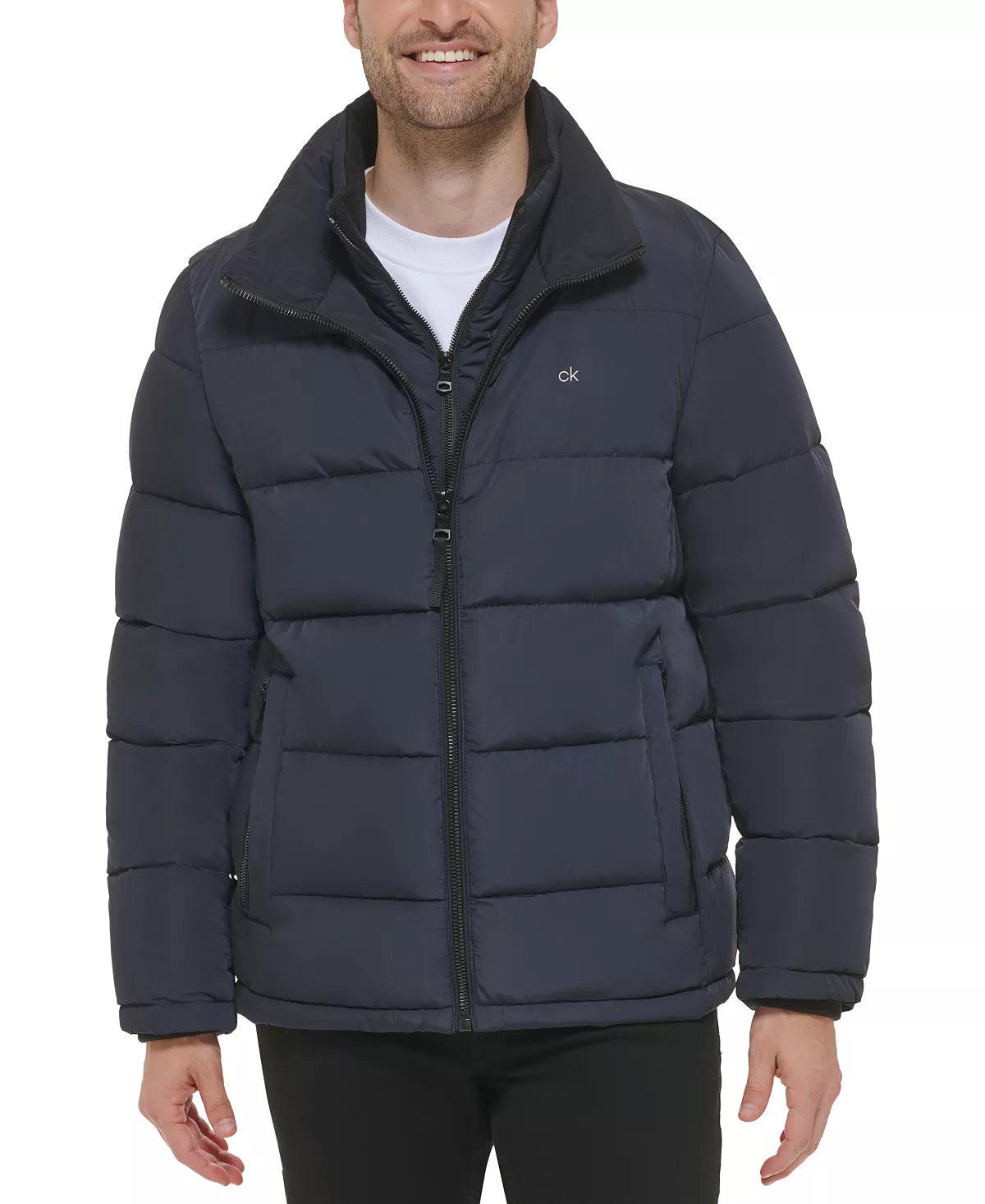 Calvin Klein Mens Ful Zip Puffer Jacket Coat XL Navy Blue – Bristol Apparel  Co