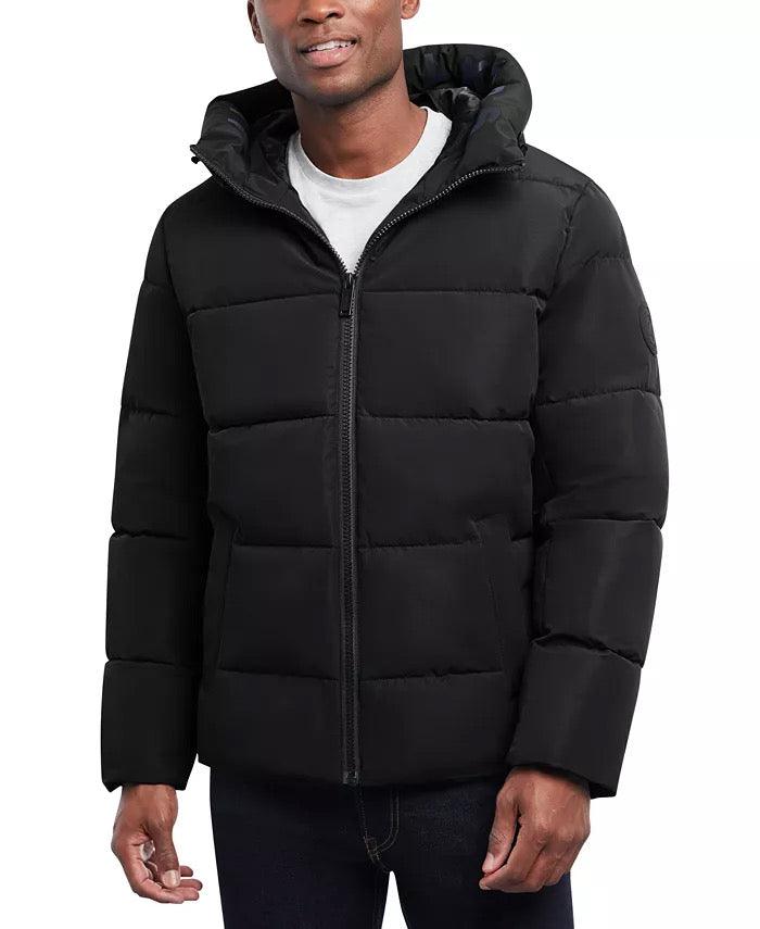 MICHAEL KORS Men's Quilted Hooded Puffer Jacket Black Medium Coat – Bristol  Apparel Co