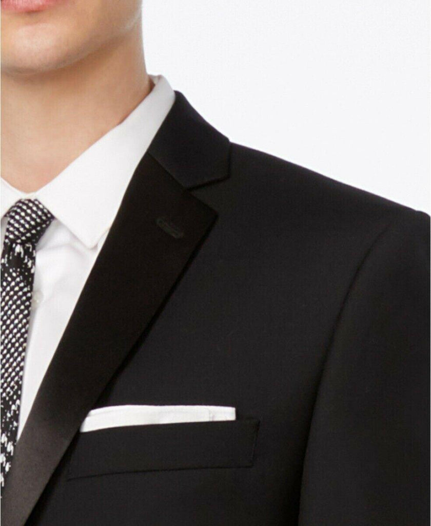 calvin klein black slim fit tuxedo