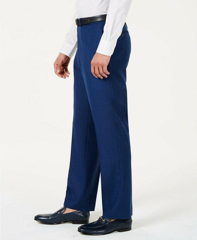 $395 Andrew Marc Modern-Fit Stretch Medium Blue 2PC Suit 38S / 31 x 30 NO VEST