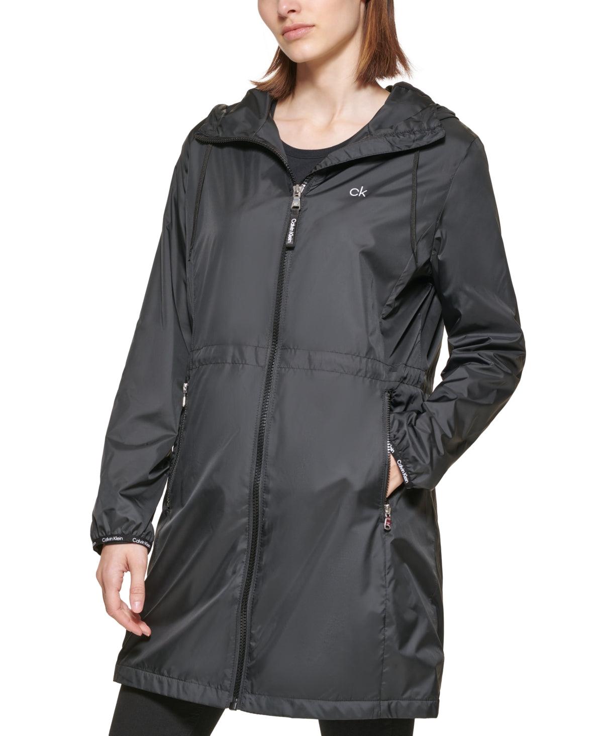 landinwaarts val Microprocessor Calvin Klein Women's Rain Coat Black petite Small PS Hooded Anorak –  Bristol Apparel Co
