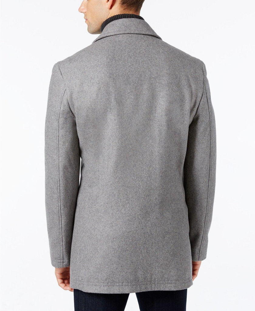 Lauren Ralph Lauren Luke Solid Wool Blend Peacoat 44R Grey Coat