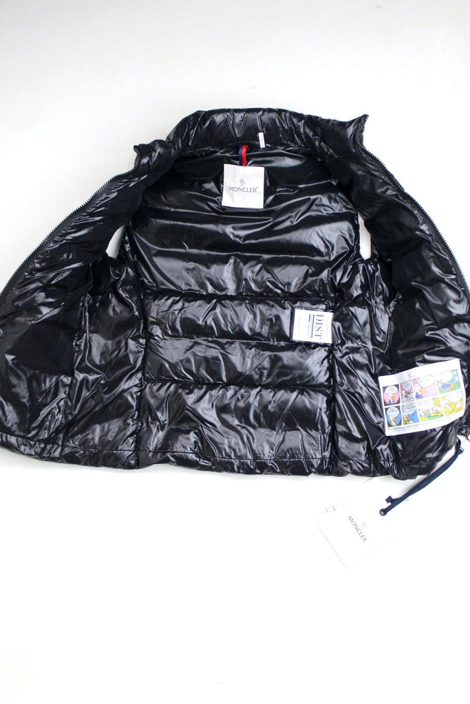 moncler ghany short shiny nylon down vest