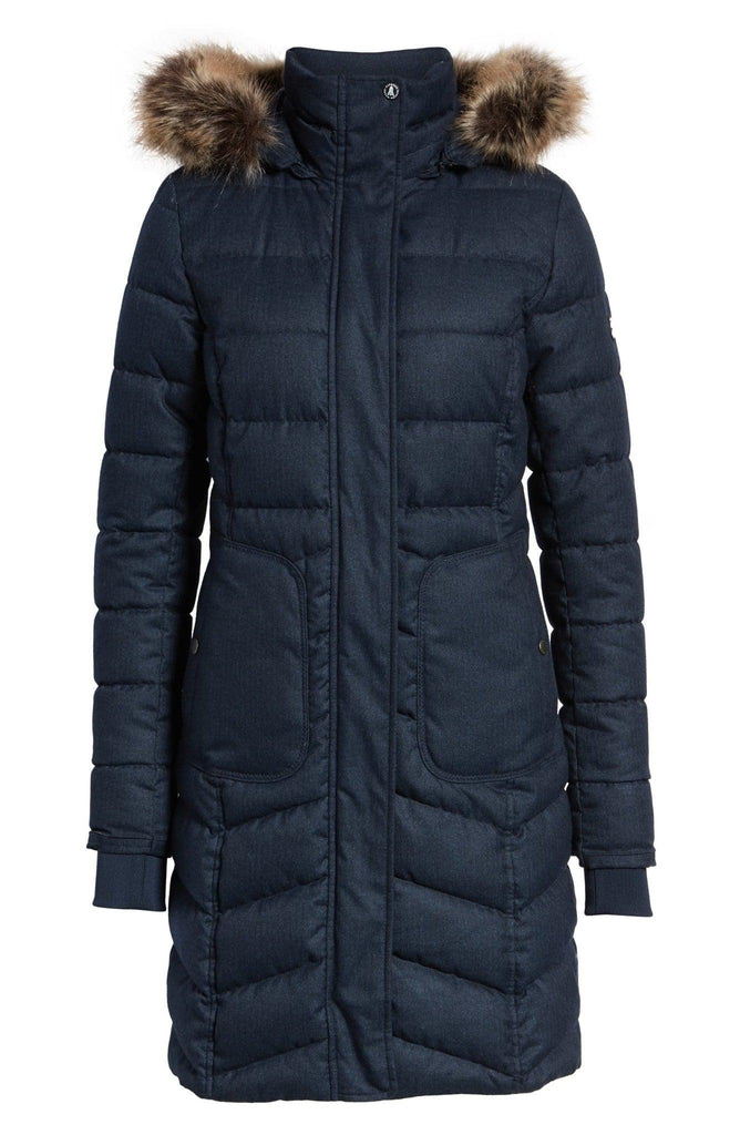 barbour foreland faux fur trim quilted jacket