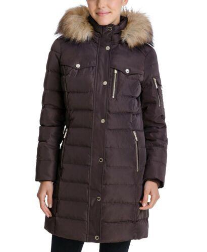 Michael Kors Women's Plus Faux-Fur-Trim Zip Hooded Down Puffer Coat 2X –  Bristol Apparel Co