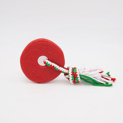 Holiday ZippyTuff Teetherz Dog Chew Toy - Donut Red