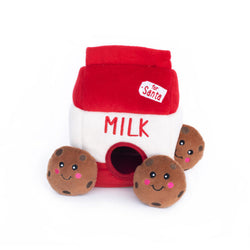 Holiday Burrow Dog Toy - Santa's Milk and Cookies