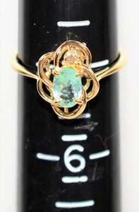 Natural Paraiba Tourmaline & Diamond Ring 14K Solid Gold .62tcw Rare Gemstone Fine Jewelry Women’s Ring Birthstone Ladies Jewellery