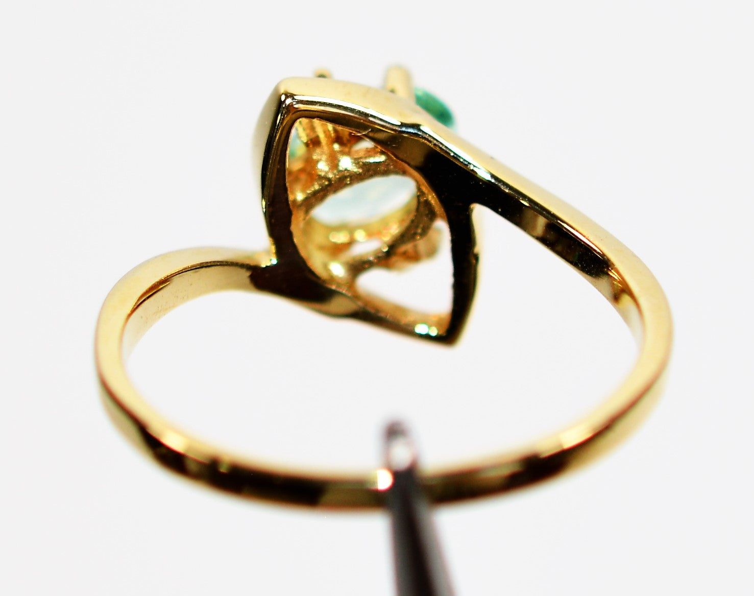 Natural Paraiba Tourmaline & Diamond Ring 14K Solid Gold .53tcw Fine Gemstone Women's Ring Estate Jewelry Birthstone Jewellery Vintage Ring