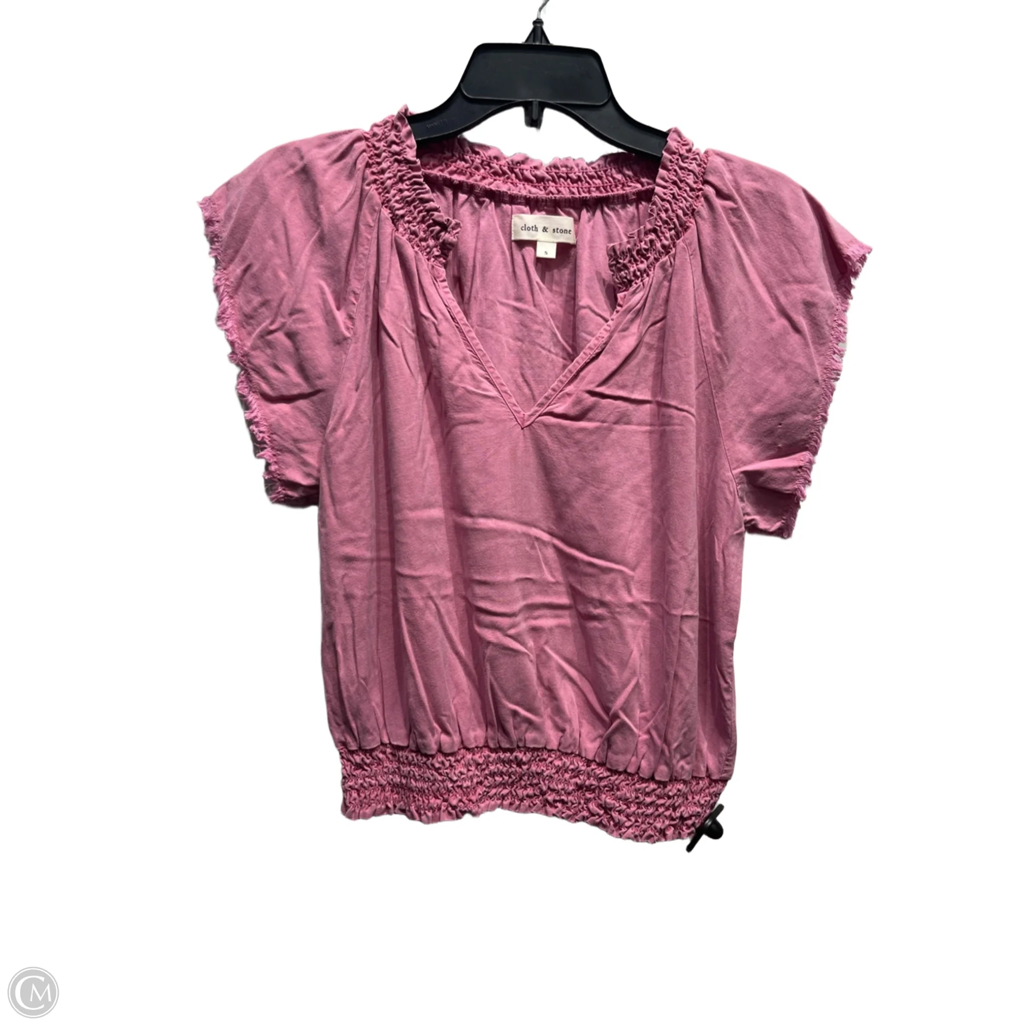 Top Short Sleeve By Cloth & Stone In Pink, Size: S