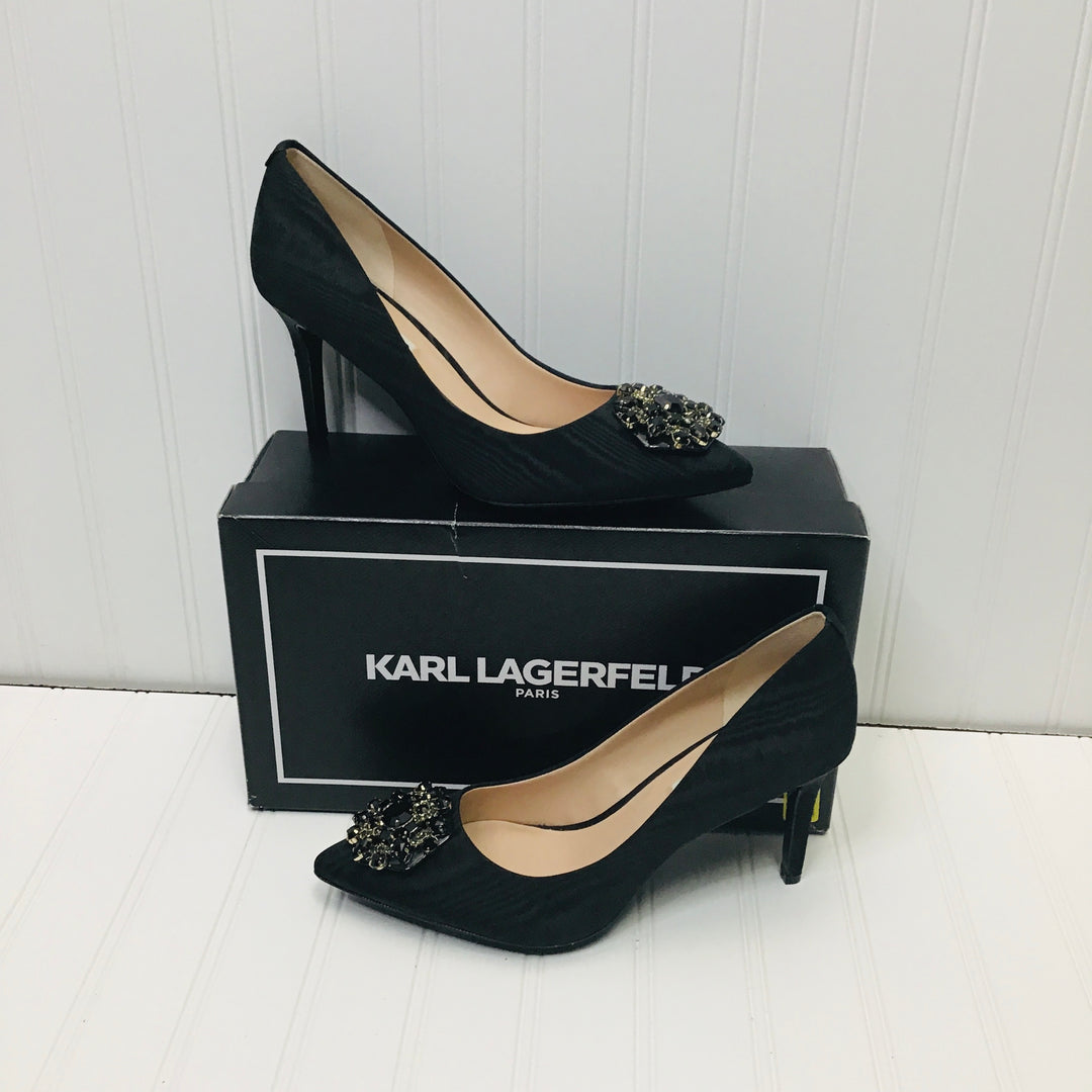 karl lagerfeld black heels